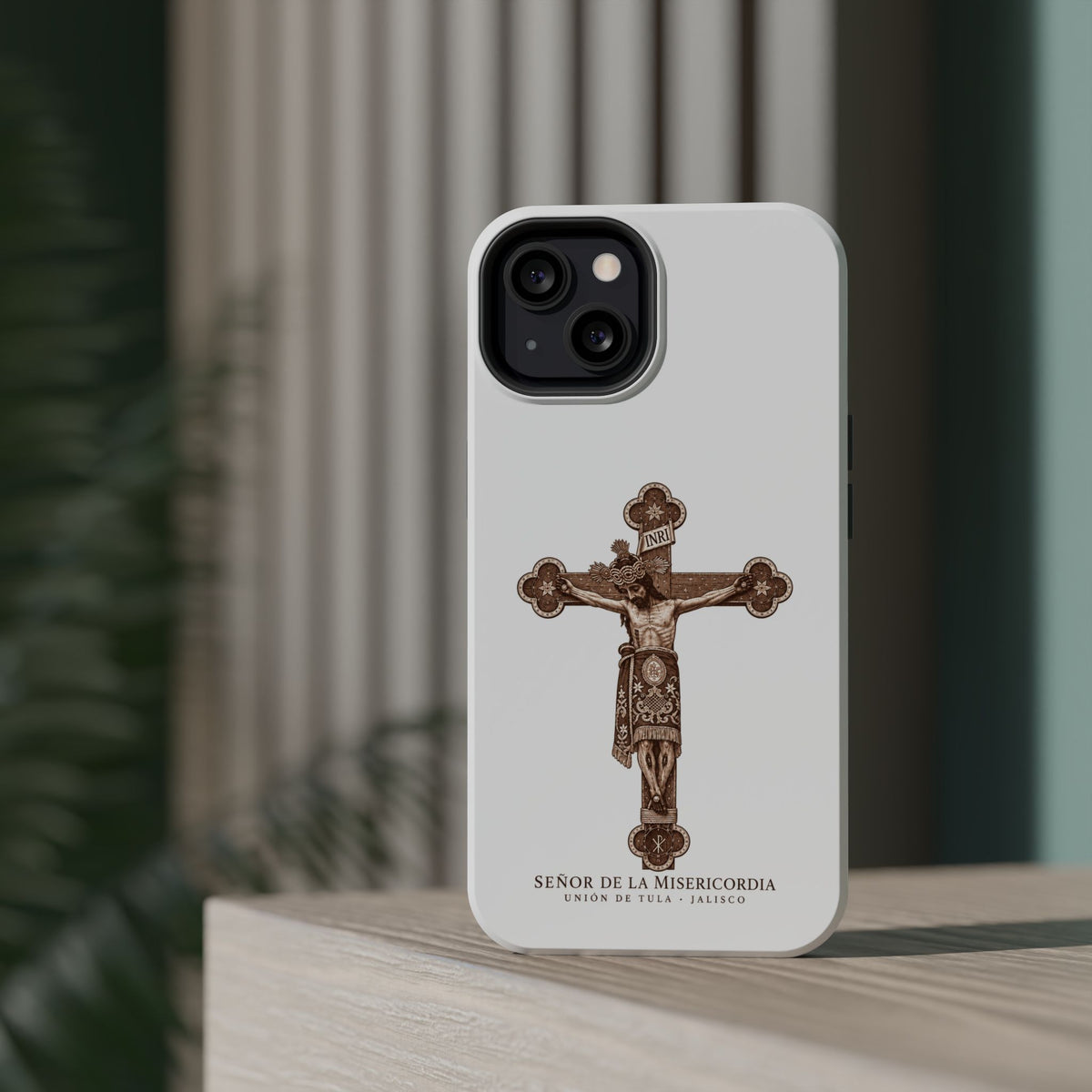 Magnetic Impact-Resistant Phone Case | Señor de la Misericordia Crucifix Design