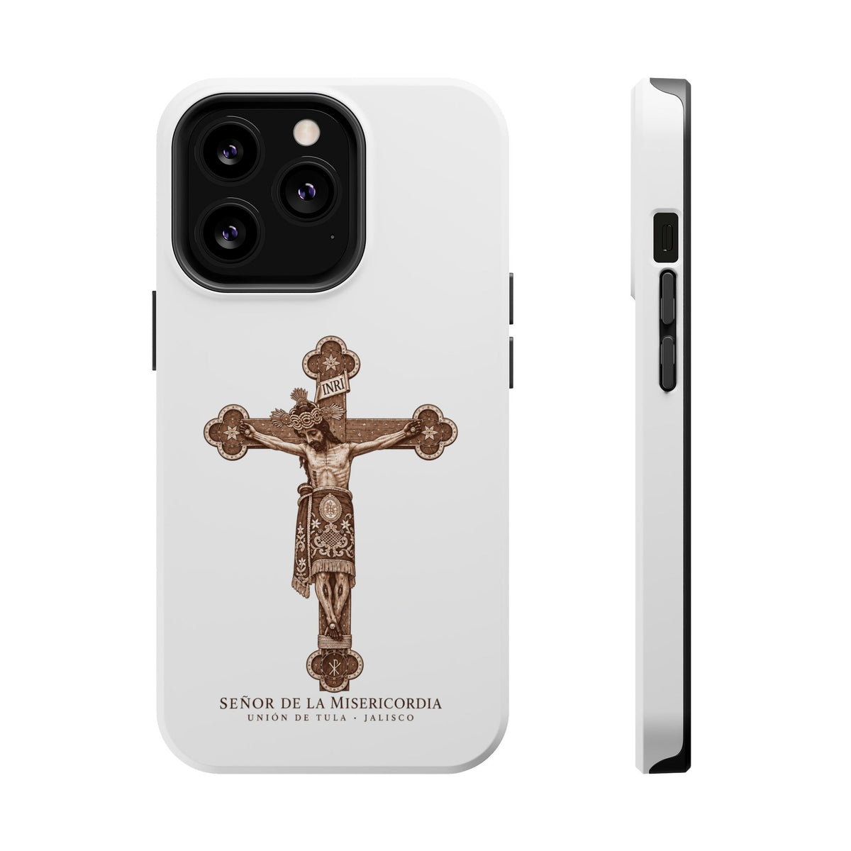 Magnetic Impact-Resistant Phone Case | Señor de la Misericordia Crucifix Design