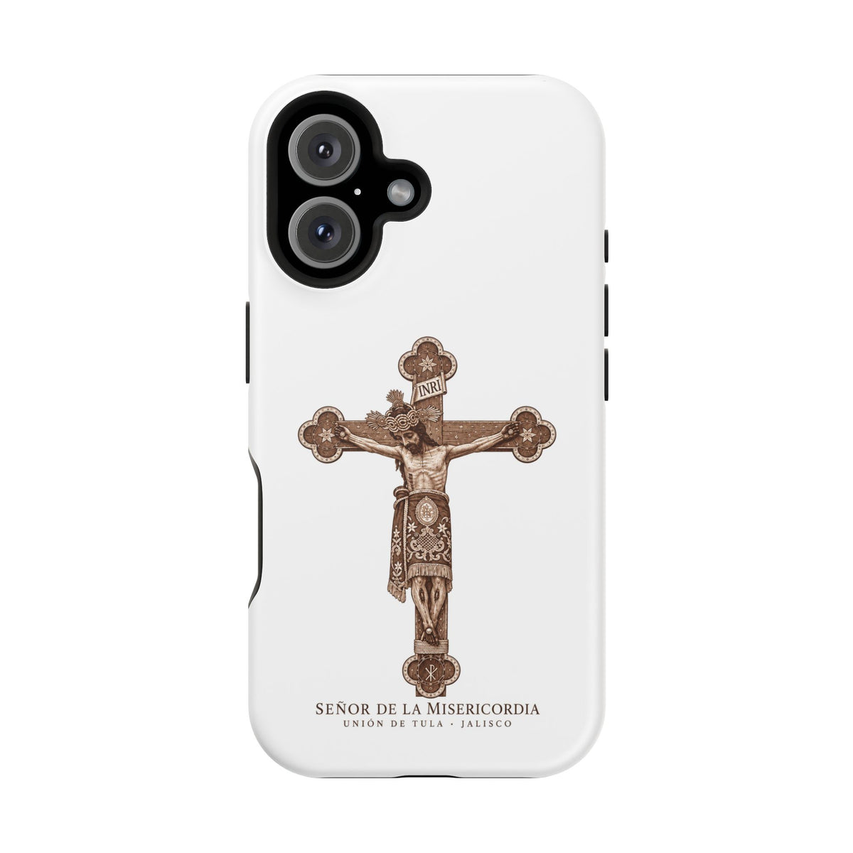 Magnetic Impact-Resistant Phone Case | Señor de la Misericordia Crucifix Design