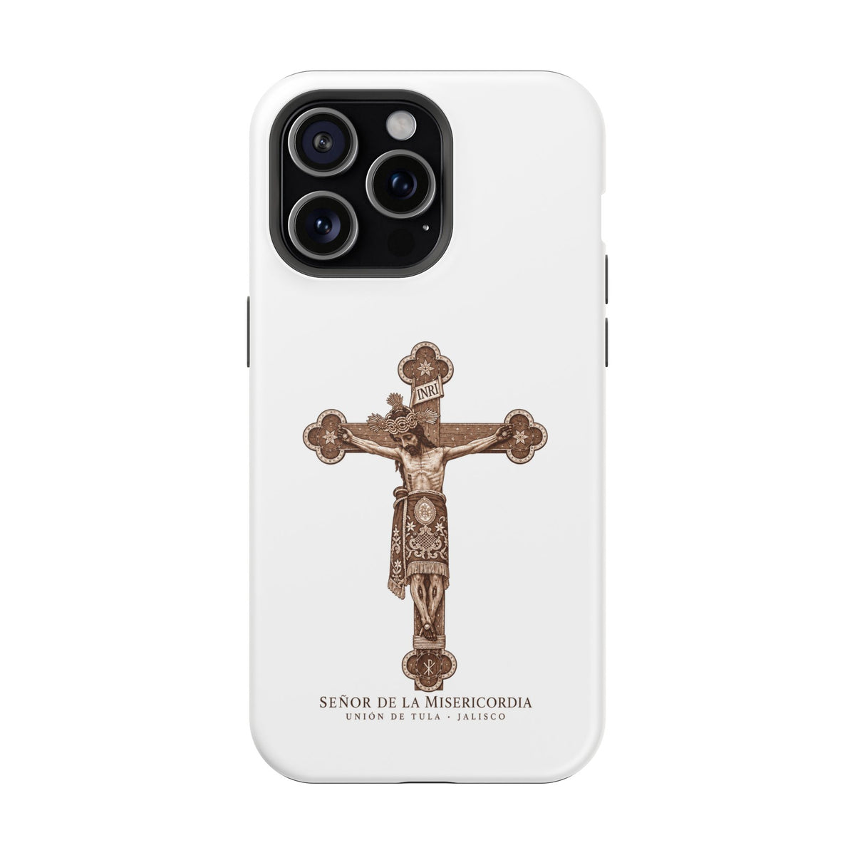 Magnetic Impact-Resistant Phone Case | Señor de la Misericordia Crucifix Design