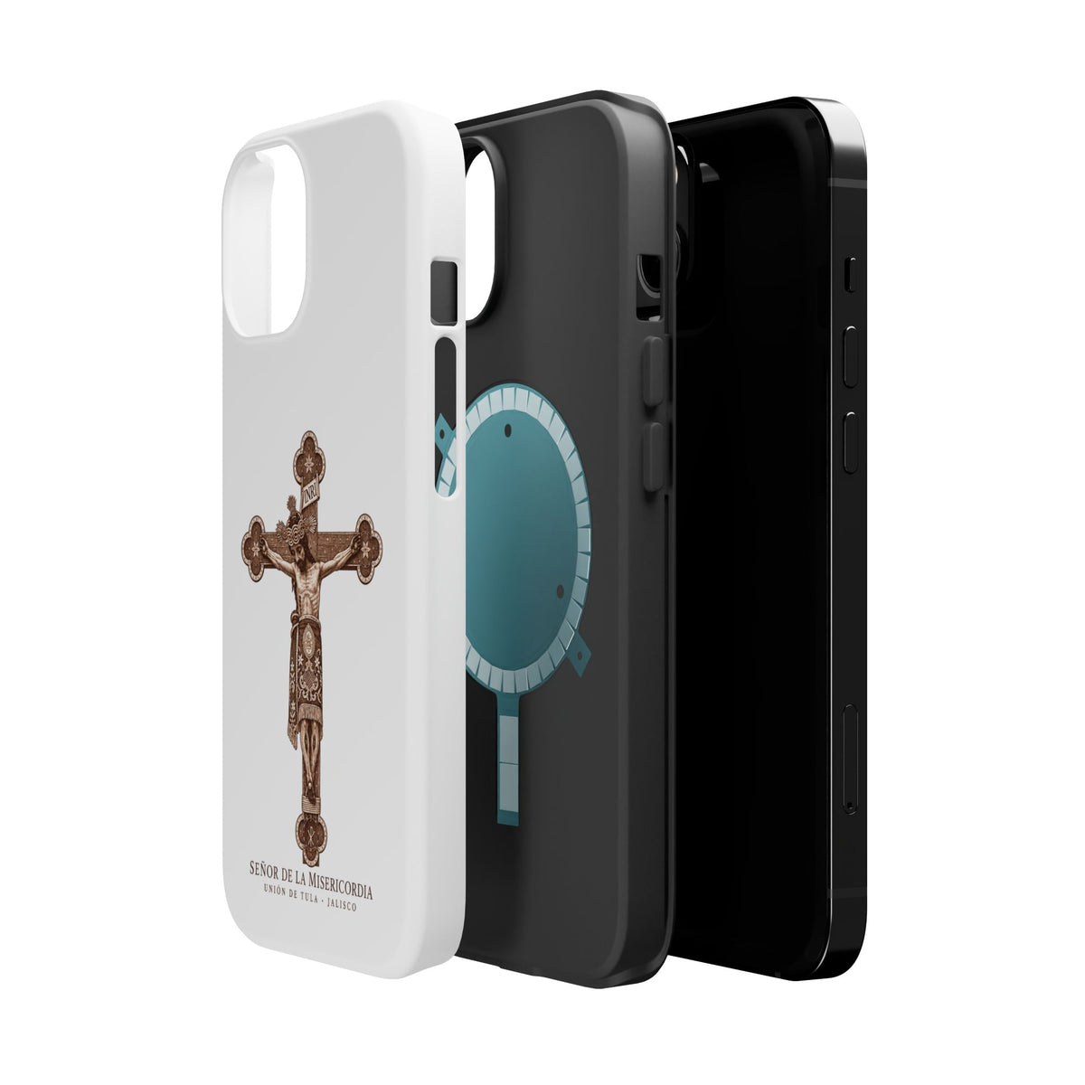 Magnetic Impact-Resistant Phone Case | Señor de la Misericordia Crucifix Design