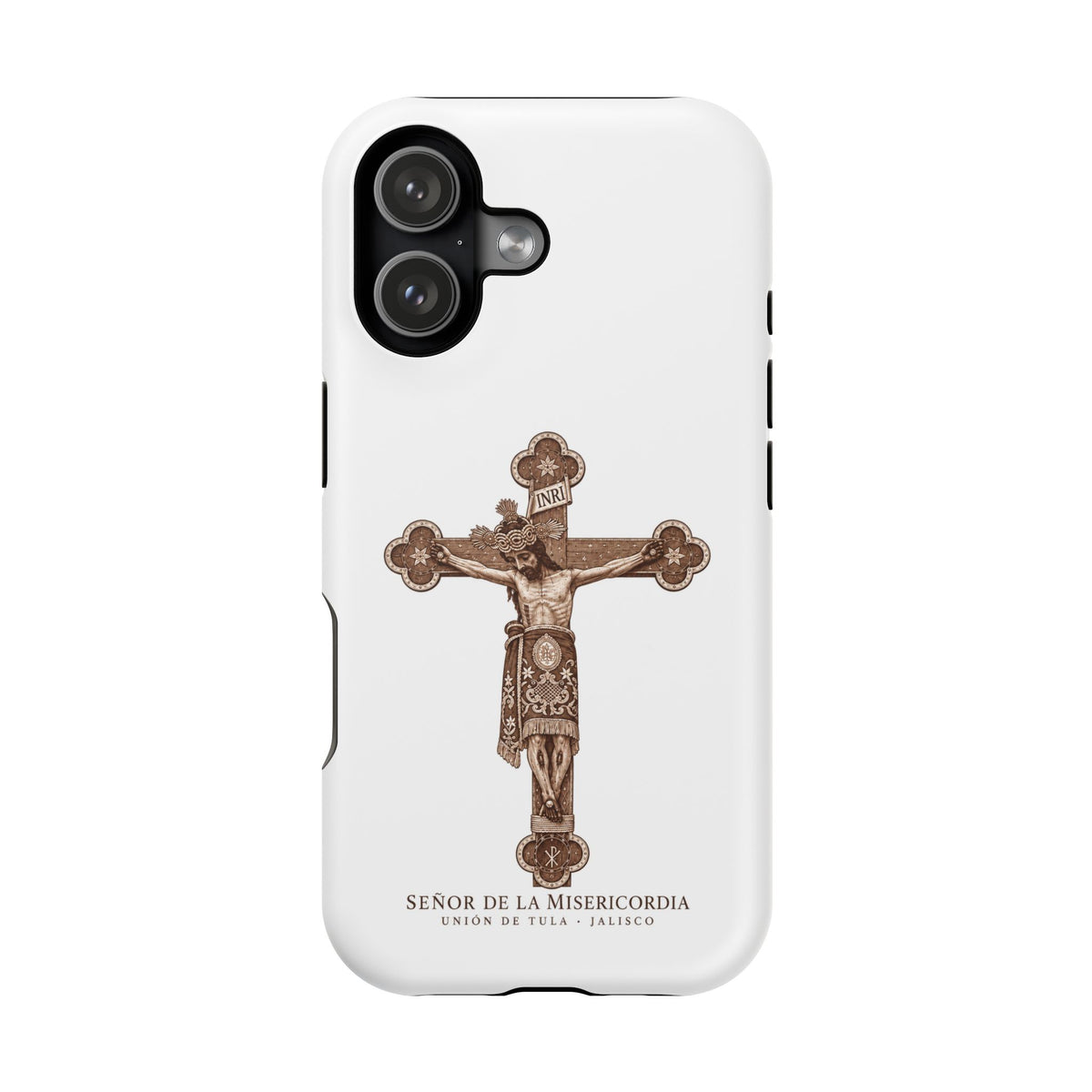 Magnetic Impact-Resistant Phone Case | Señor de la Misericordia Crucifix Design